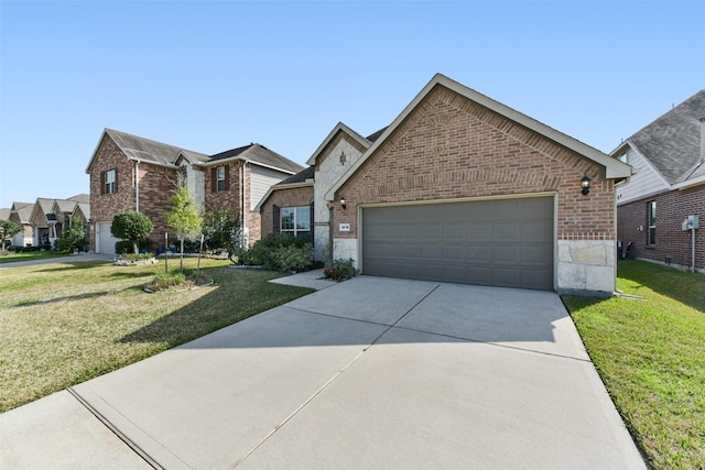 view of front of house with a front lawn