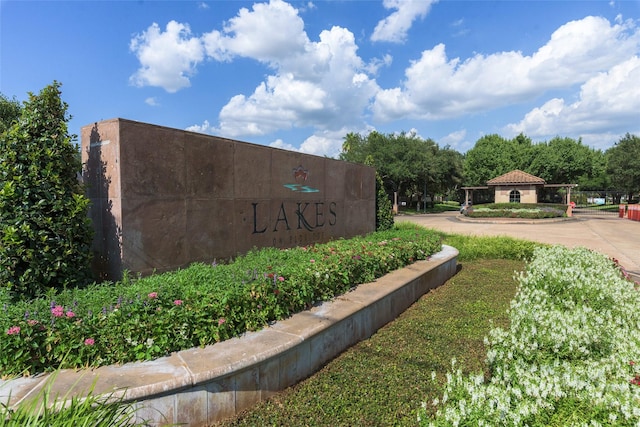 view of community sign