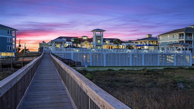 dock area with a gazebo