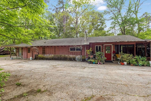 view of front of house featuring board and batten siding