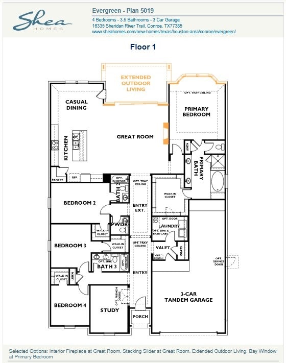 16119 Rustling Woods Rd, Conroe, TX 77302 - view of property floor plan