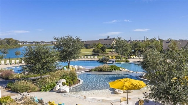 view of pool with a patio area