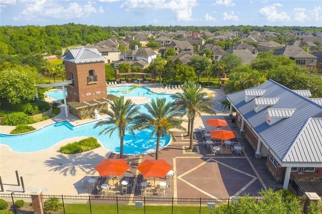 10903 Providence Ct, Missouri City, TX 77459 - aerial perspective of suburban area featuring a pool area
