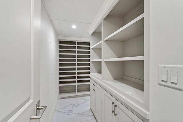 view of walk in closet