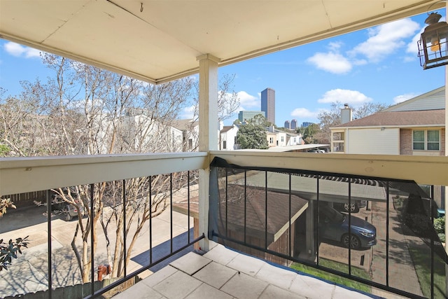 balcony with a city view