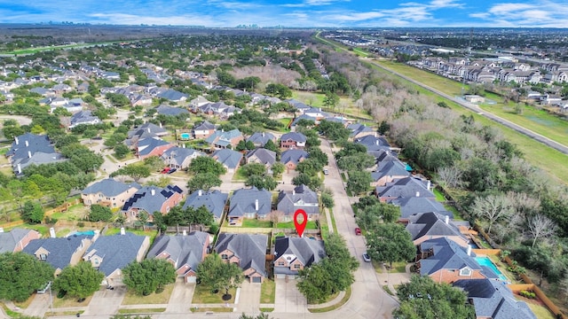 drone / aerial view featuring a residential view