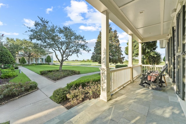 view of patio with covered porch