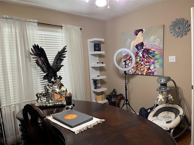 view of office area