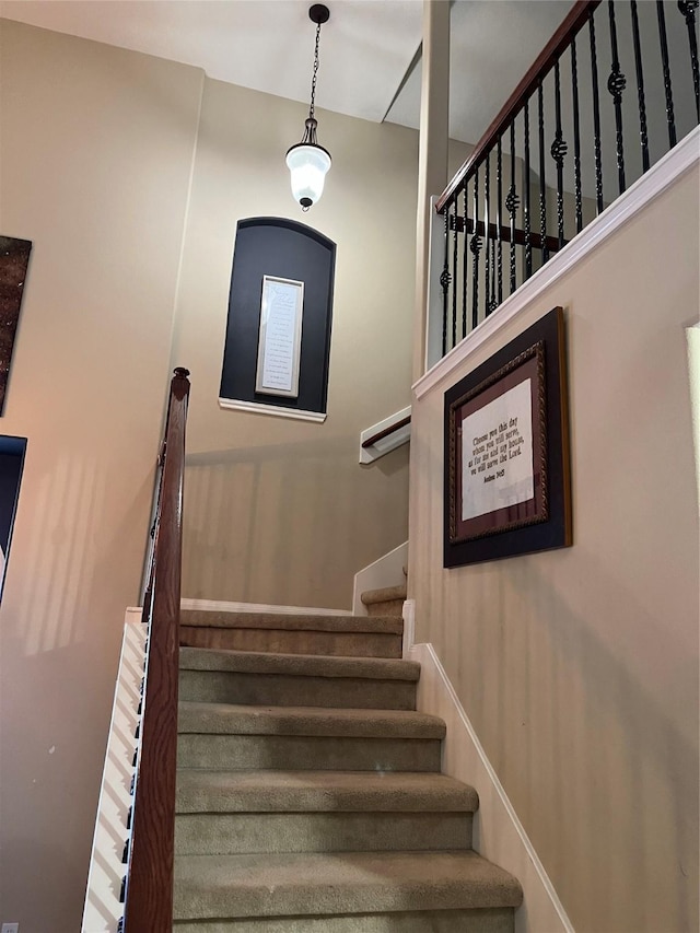 view of stairway