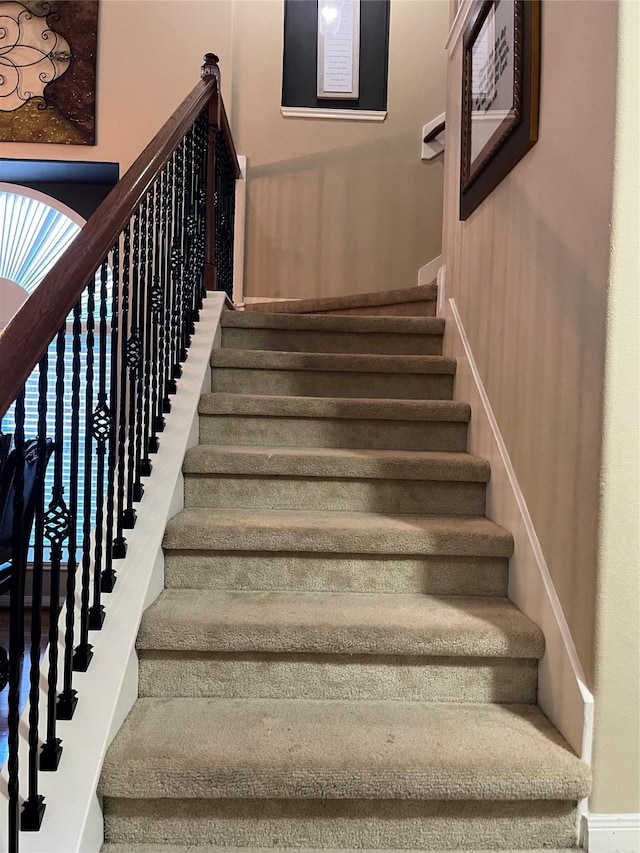 view of stairway