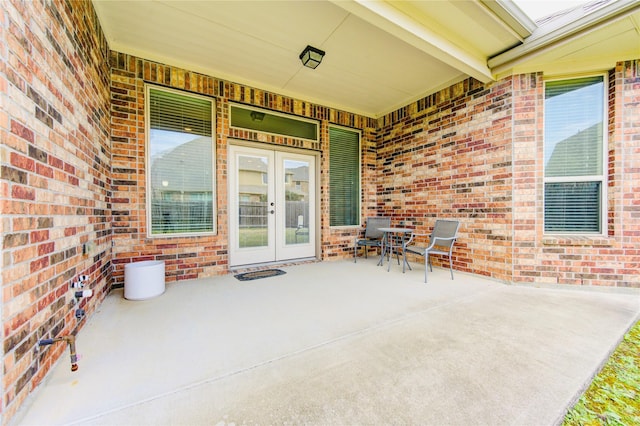 view of patio with french doors