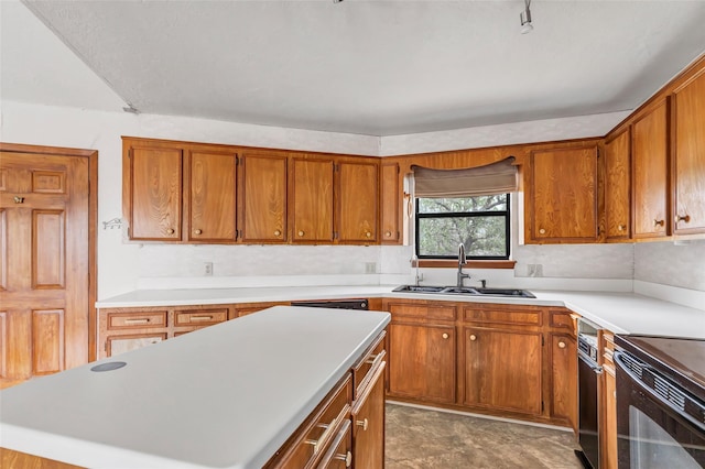 40 Pecan Cv, Coldspring, TX 77331 - kitchen featuring a center island, sink, and black electric range oven
