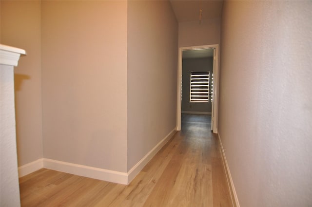 hall featuring light hardwood / wood-style floors