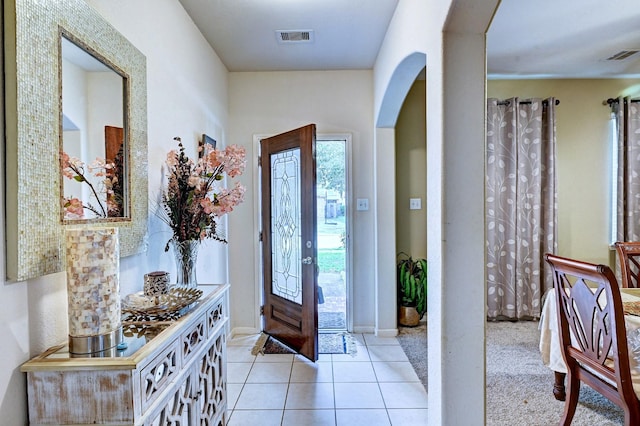 view of tiled entryway