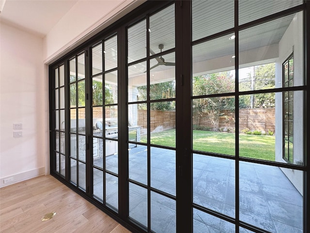 entryway featuring light hardwood / wood-style floors