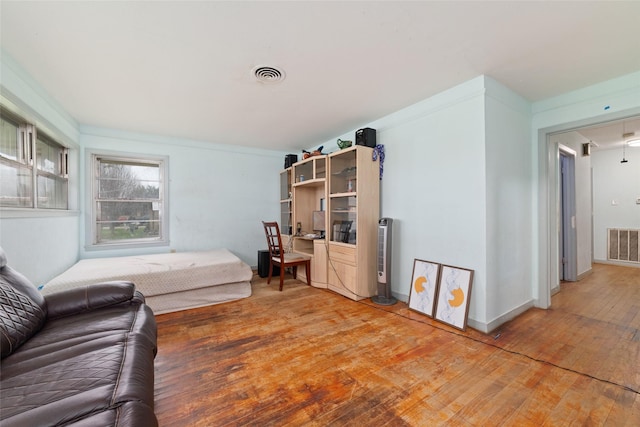 office featuring hardwood / wood-style flooring