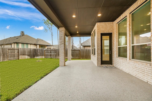 view of patio / terrace with a fenced backyard