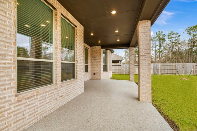 view of patio / terrace featuring a fenced backyard