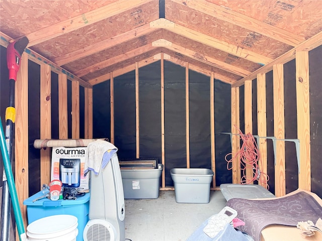 view of storage room