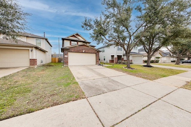 view of front of property with a front lawn