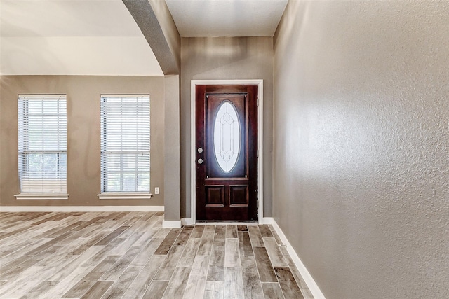 foyer featuring light hardwood / wood-style flooring