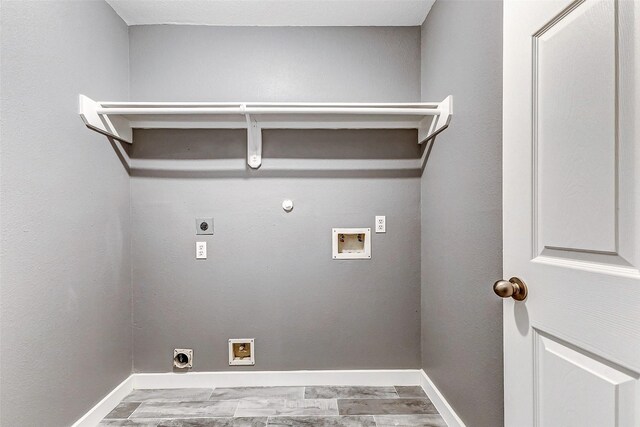 laundry area featuring washer hookup, hookup for an electric dryer, and hookup for a gas dryer