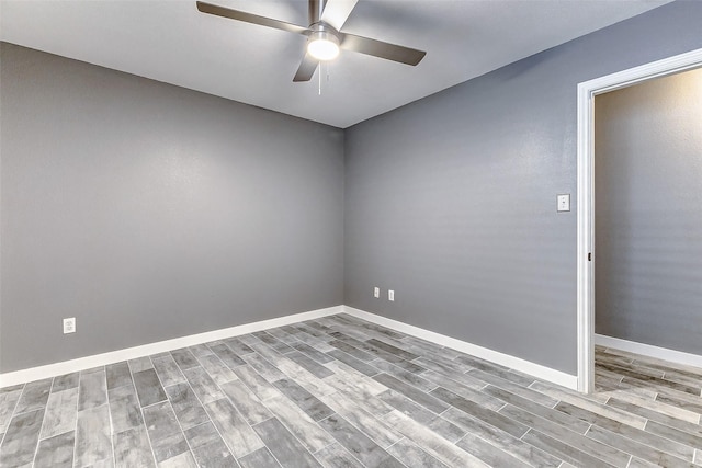 unfurnished room featuring ceiling fan