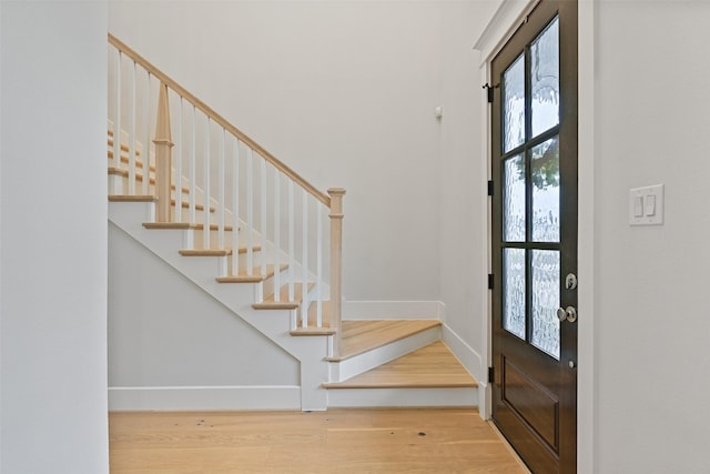 entryway featuring wood-type flooring