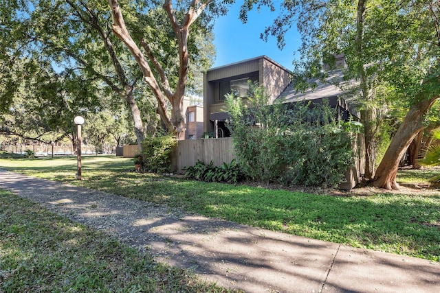 exterior space with a lawn