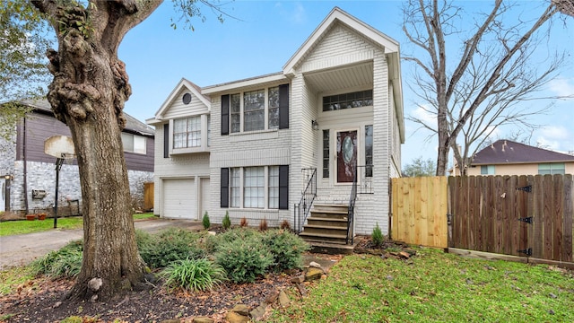 view of front of home featuring a garage