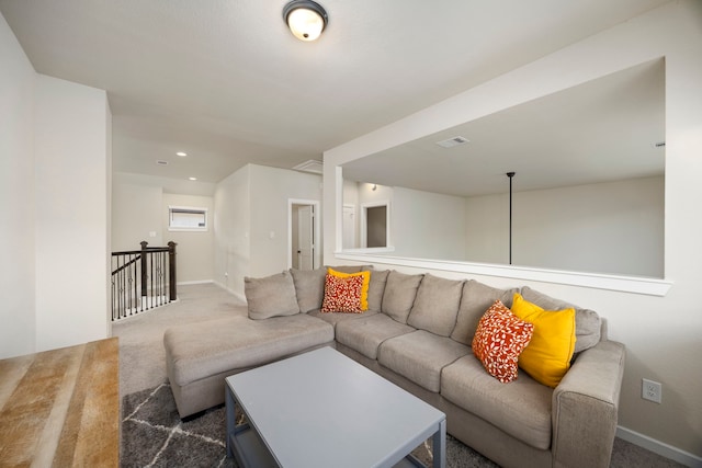 view of carpeted living room