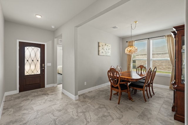 view of dining room