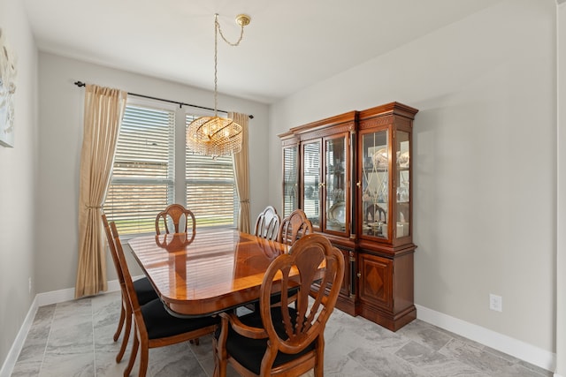 view of dining area