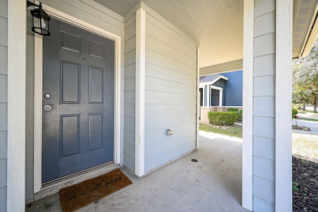 view of doorway to property