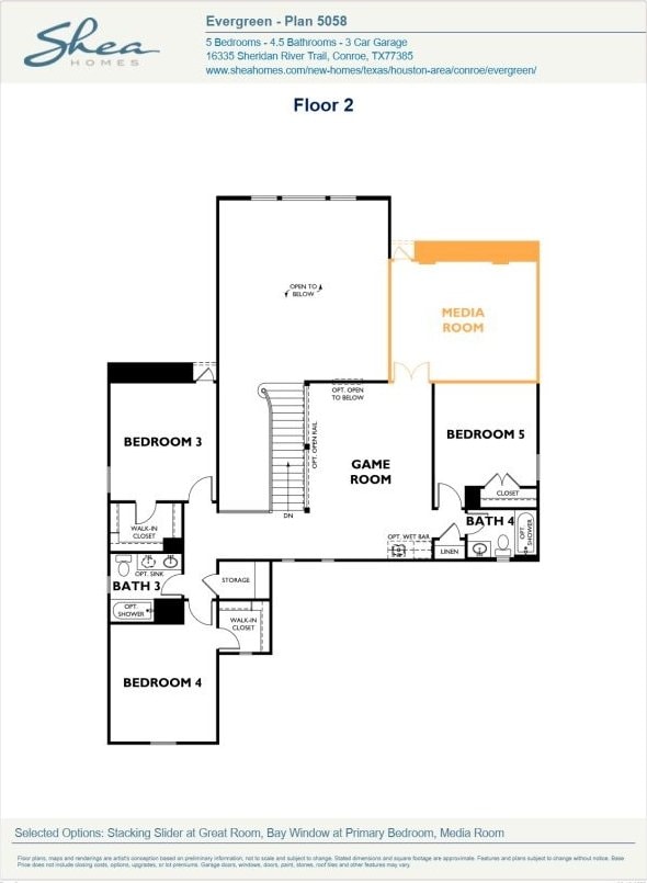 16147 Rustling Woods Rd, Conroe, TX 77302 - home floor plan