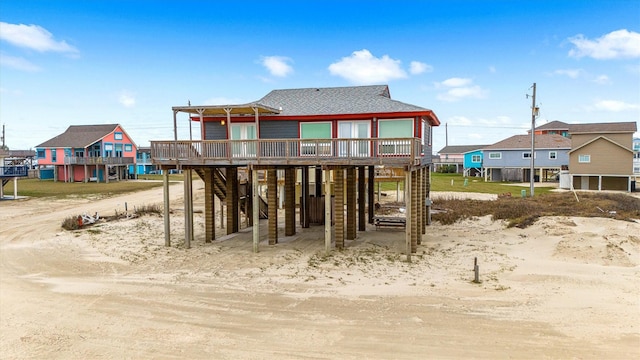 rear view of house with a deck