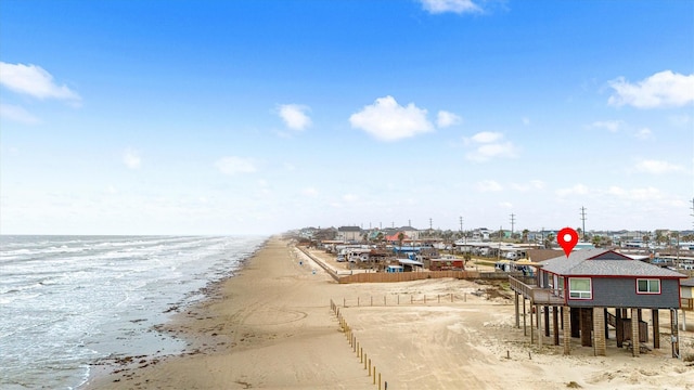 water view featuring a beach view