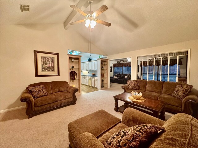 125 Clear Spgs, Trinity, TX 75862 - living area featuring ceiling fan, carpet floors, and baseboards