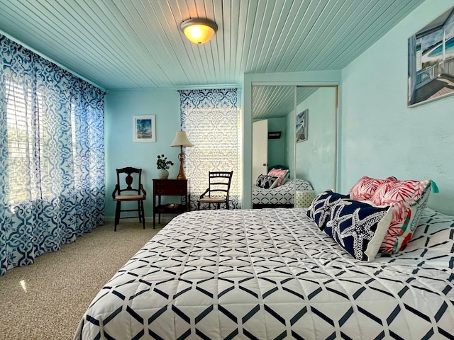 bedroom featuring wood ceiling