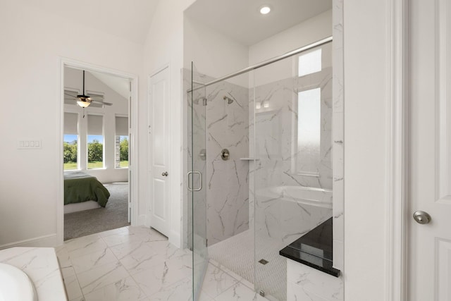 bathroom with walk in shower