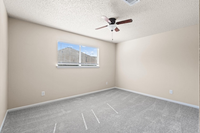 615 Harbor Mist Dr, Crosby, TX 77532 - carpeted empty room with ceiling fan and a textured ceiling