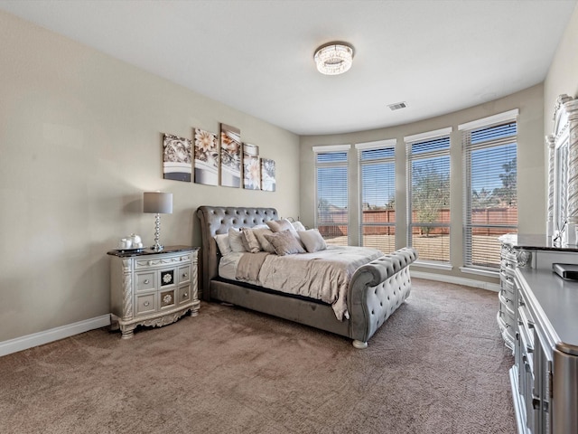 view of carpeted bedroom