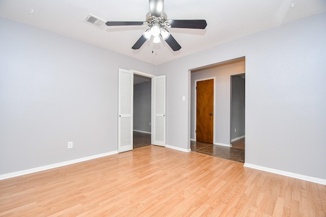 7018 Drowsy Pine Dr, Houston, TX 77092 - empty room with ceiling fan and light hardwood / wood-style flooring