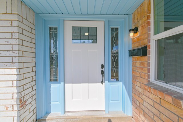 view of doorway to property