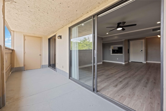 view of patio / terrace with ceiling fan