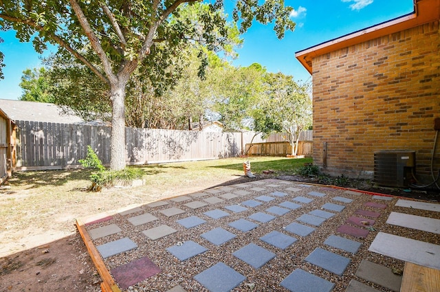 view of patio / terrace with central air condition unit