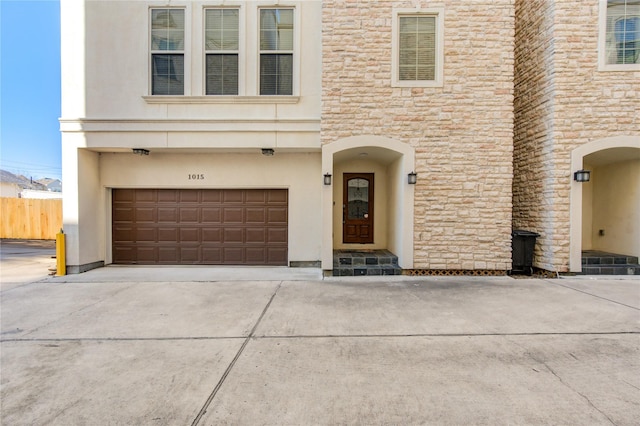 view of front facade with a garage