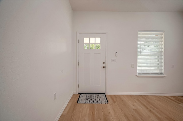 foyer featuring light hardwood / wood-style flooring