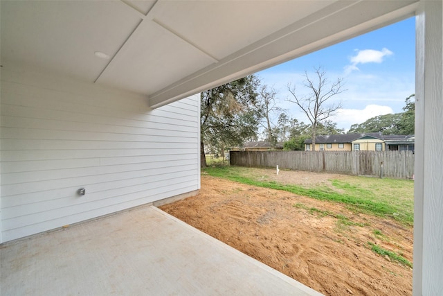 view of yard with a patio area