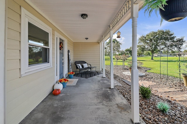 view of patio / terrace with a porch